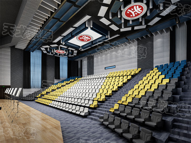 華南外國語學校音樂廳室內裝飾設計效果圖 華南外國語學校音樂廳室內裝飾設計效果圖